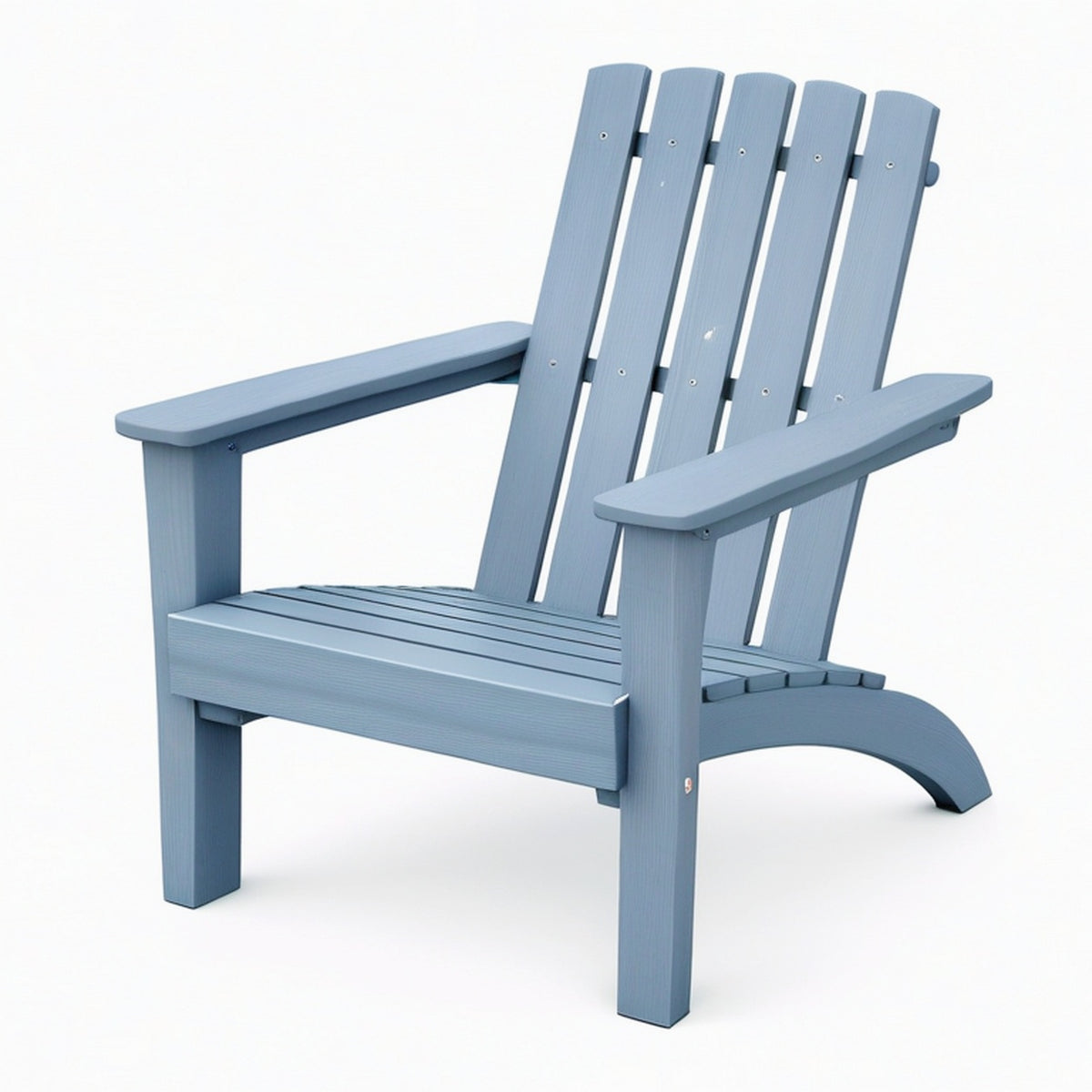 Fauteuil de jardin Adirondack 80 x 90 x 98 cm en résine bleu gris style relaxant