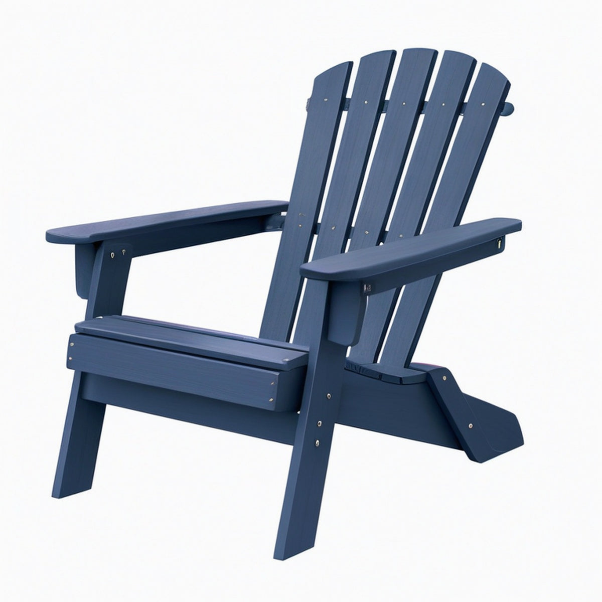 Fauteuil de jardin Adirondack 81 x 79 x 94 cm en plastique bleu marine à dossier incliné