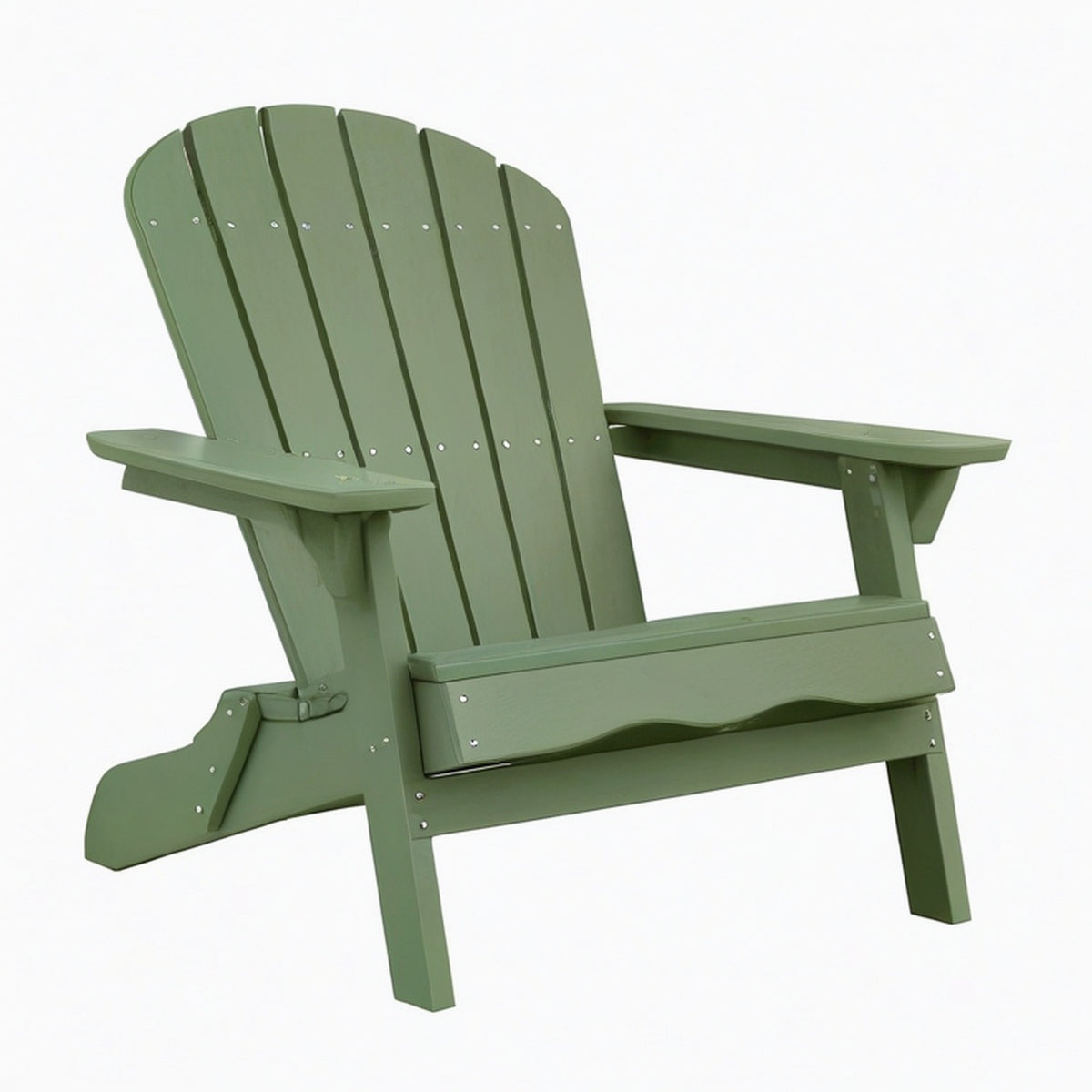 Fauteuil de jardin 81 x 76 x 98 cm en plastique vert style Adirondack